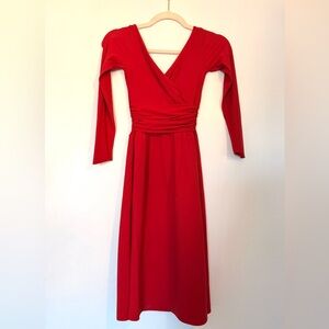Le Petite Robe di Chiara Boni Elegant Red Long Sleeve Dress